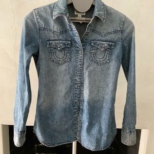 True Religion Denim Shirt SZ S